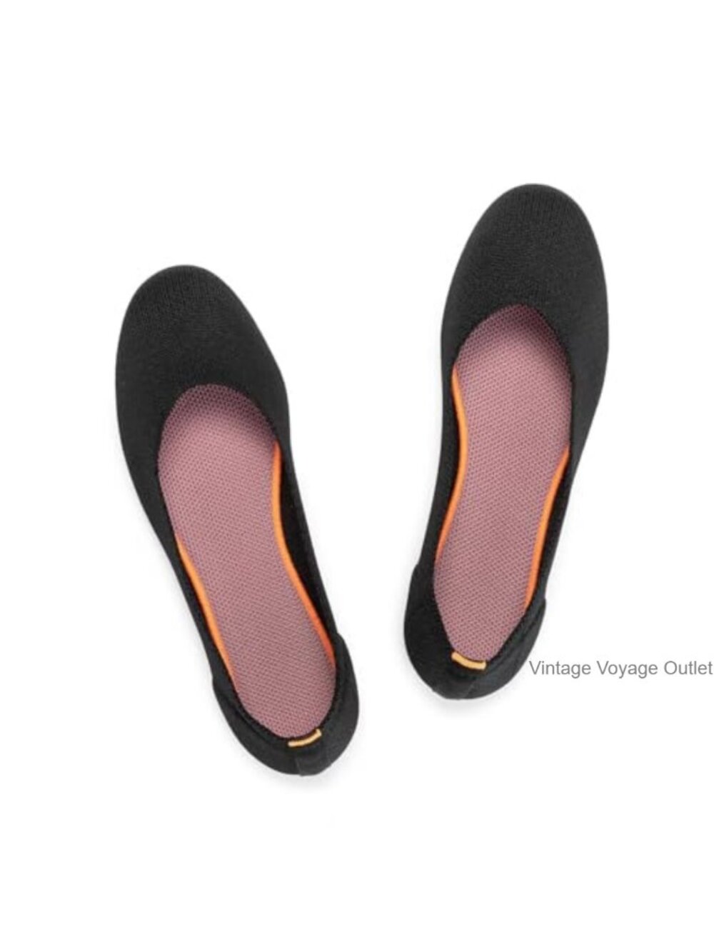 Women's Knit Ballet Flats Slip On Ballerina Shoes Round Toe Comfort